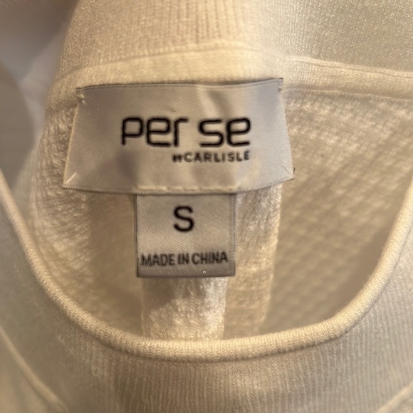 Per Se by Carlisle white, sleeveless top - Picture 3 of 8